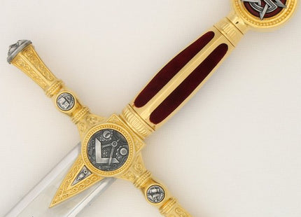 Espada Masónica Ceremonial Premium Acero - 120cm Decorativa