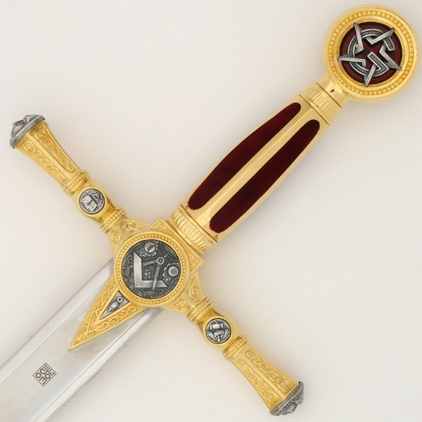 Espada Masónica Ceremonial Premium Acero - 120cm Decorativa