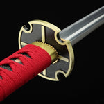 Katana Sandai Kitetsu de Zoro Hoja Acero + Vaina Roja - One Piece 103cm