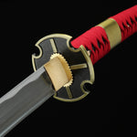 Katana Sandai Kitetsu de Zoro Hoja Acero + Vaina Roja - One Piece 103cm