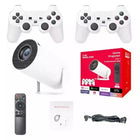 Consola Retro Android con Proyector 4K, Juegos PS2 y 2 Controles