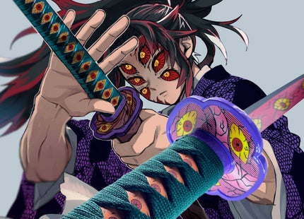 Katana Nichirin de Kokushibo Hoja Acero + Vaina - Demon Slayer 100cm