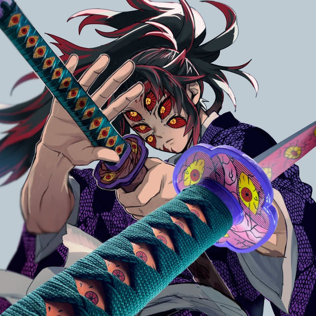 Katana Nichirin de Kokushibo Hoja Acero + Vaina - Demon Slayer 100cm