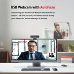 Webcam 4K Ultra 8MP - Micrófono con Reducción de Ruido y Clip Rotatorio