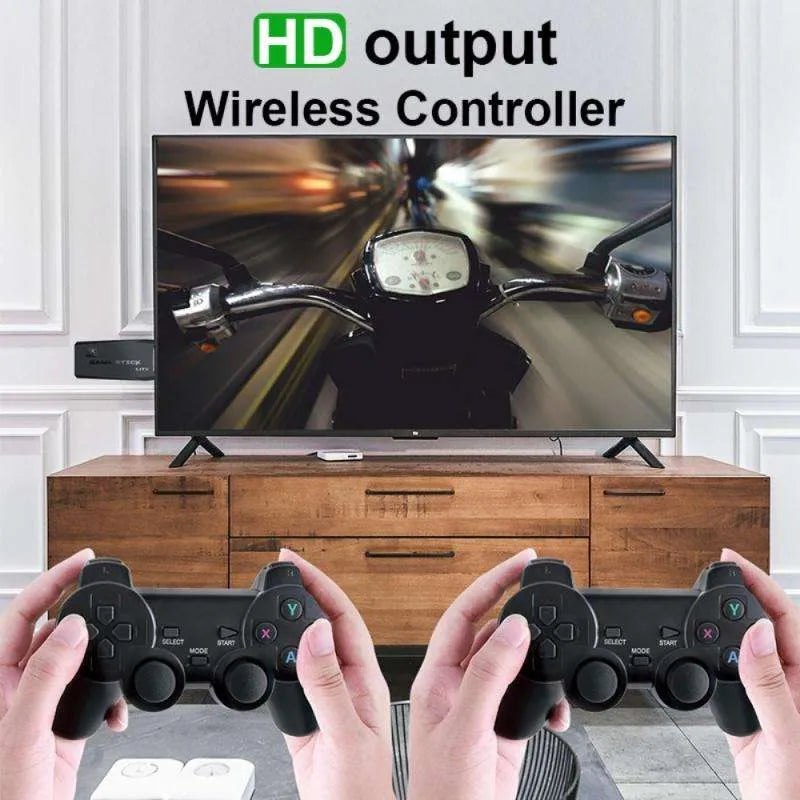 Consola Retro Game Stick Lite 4K + 2 Controles Inalámbricos 2.4G