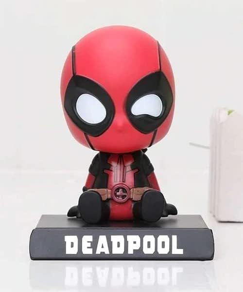 Bobblehead Deadpool con Soporte para Celular de Auto