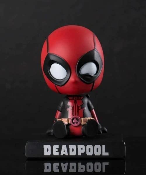 Bobblehead Deadpool con Soporte para Celular de Auto