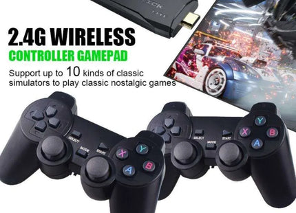 Consola Retro Game Stick Lite 4K + 2 Controles Inalámbricos 2.4G