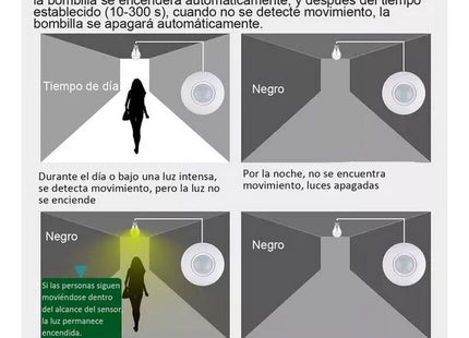 Sensor de Movimiento E27 - Soquete Inteligente con Timer