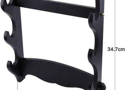Soporte de Pared para 3 Katanas - Madera Triple Nivel