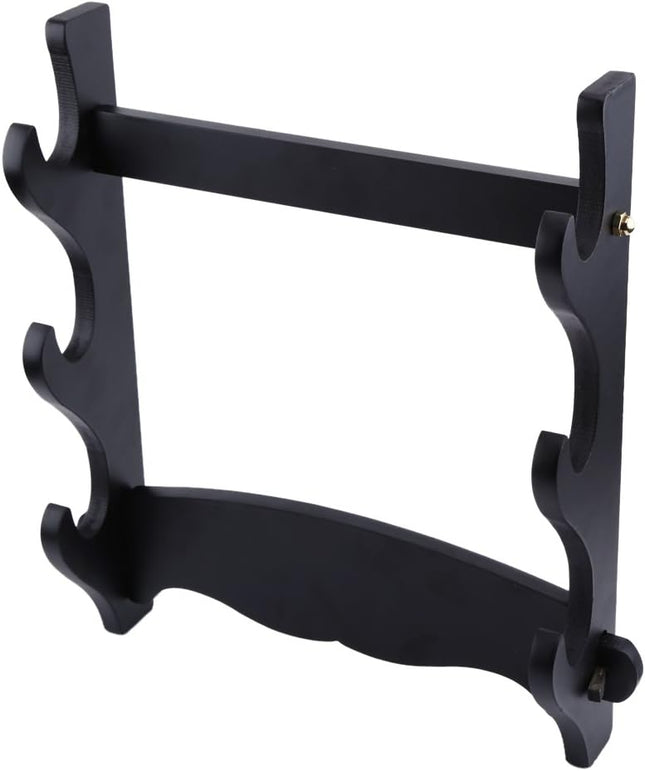Soporte de Pared para 3 Katanas - Madera Triple Nivel