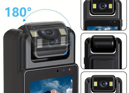 Body Cámara Compacta con Pantalla LCD - Grabación HD Discreta Portátil