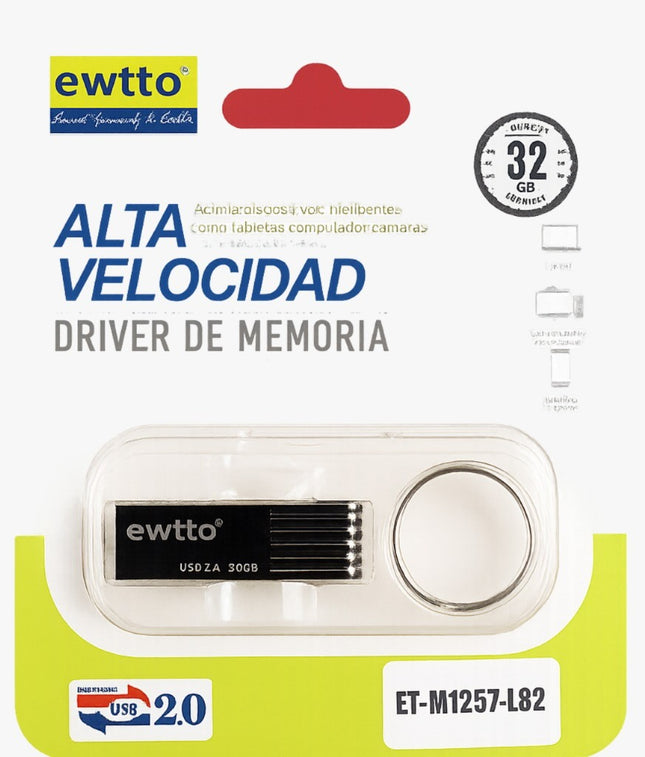 Memoria USB EWTTO 32GB - Driver de Memoria Alta Velocidad USB 2.0