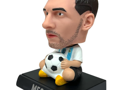 Bobblehead Messi Argentina con Soporte para Celular de Auto