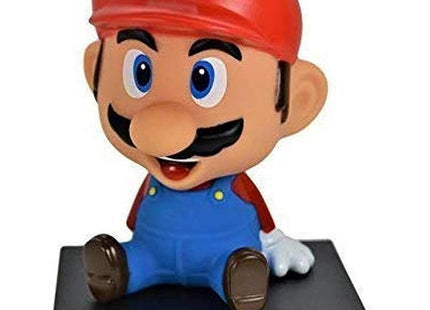 Bobblehead Super Mario con Soporte para Celular de Auto