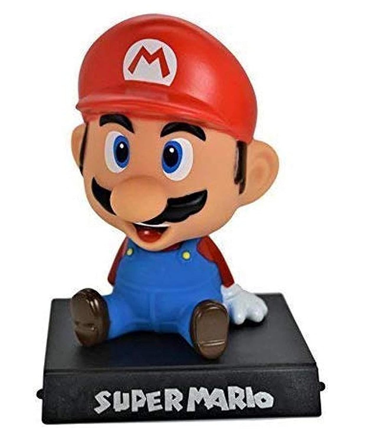 Bobblehead Super Mario con Soporte para Celular de Auto