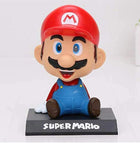Bobblehead Super Mario con Soporte para Celular de Auto