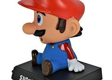 Bobblehead Super Mario con Soporte para Celular de Auto