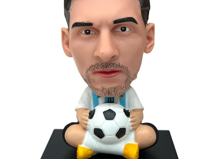 Bobblehead Messi Argentina con Soporte para Celular de Auto
