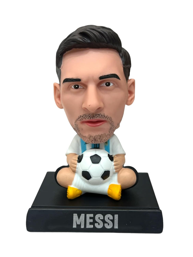 Bobblehead Messi Argentina con Soporte para Celular de Auto