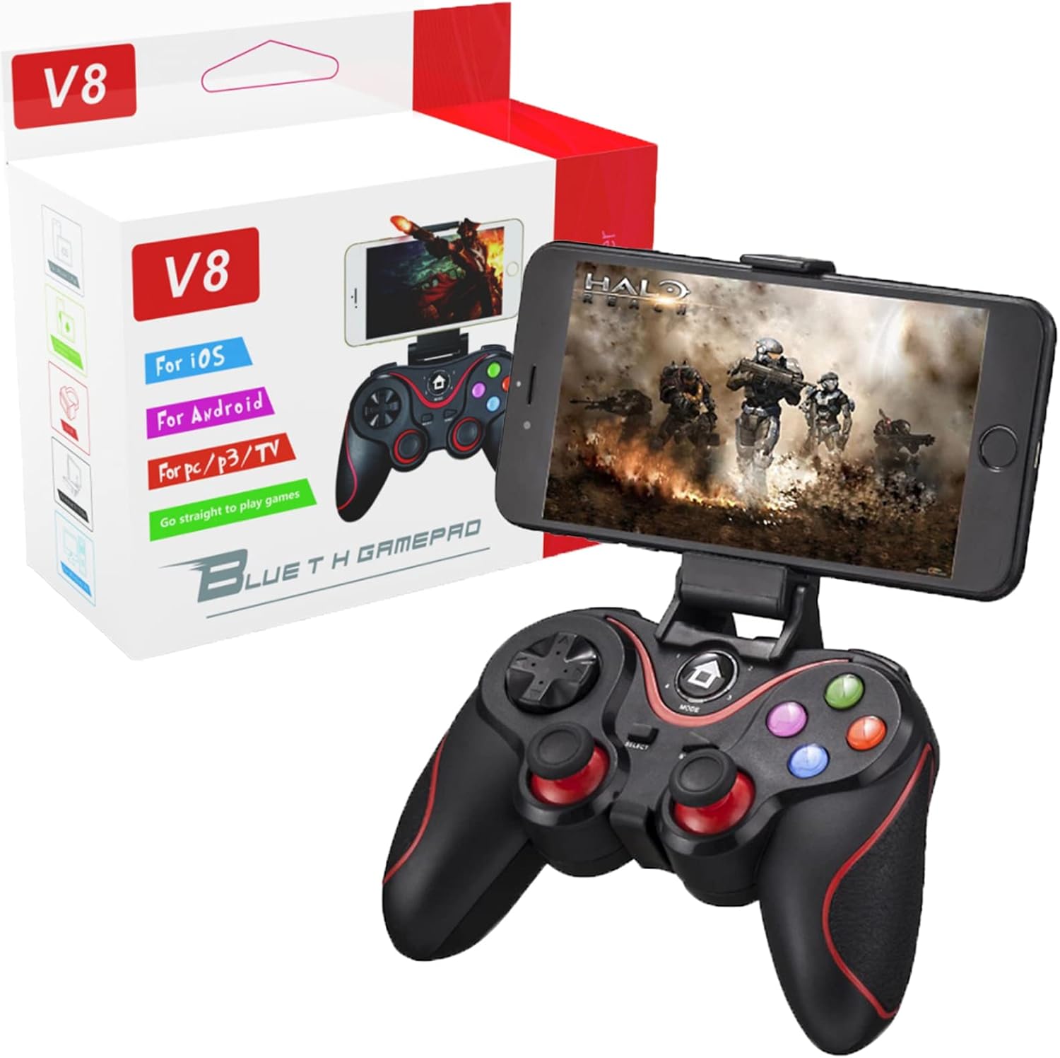 Control Gamepad V8 Wireless Bluetooth Multidispositivo