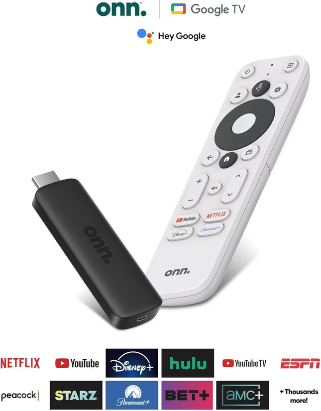 ONN Watch TV Stick Full HD - Google TV con Control Remoto