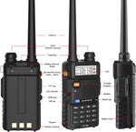 Baofeng UV-5R Radio Doble Banda Dos Vías VHF/UHF + Accesorios Completos