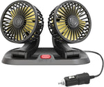 Ventilador Doble para Auto 12V - Dual Fan con Cable Encendedor de Cigarrillos