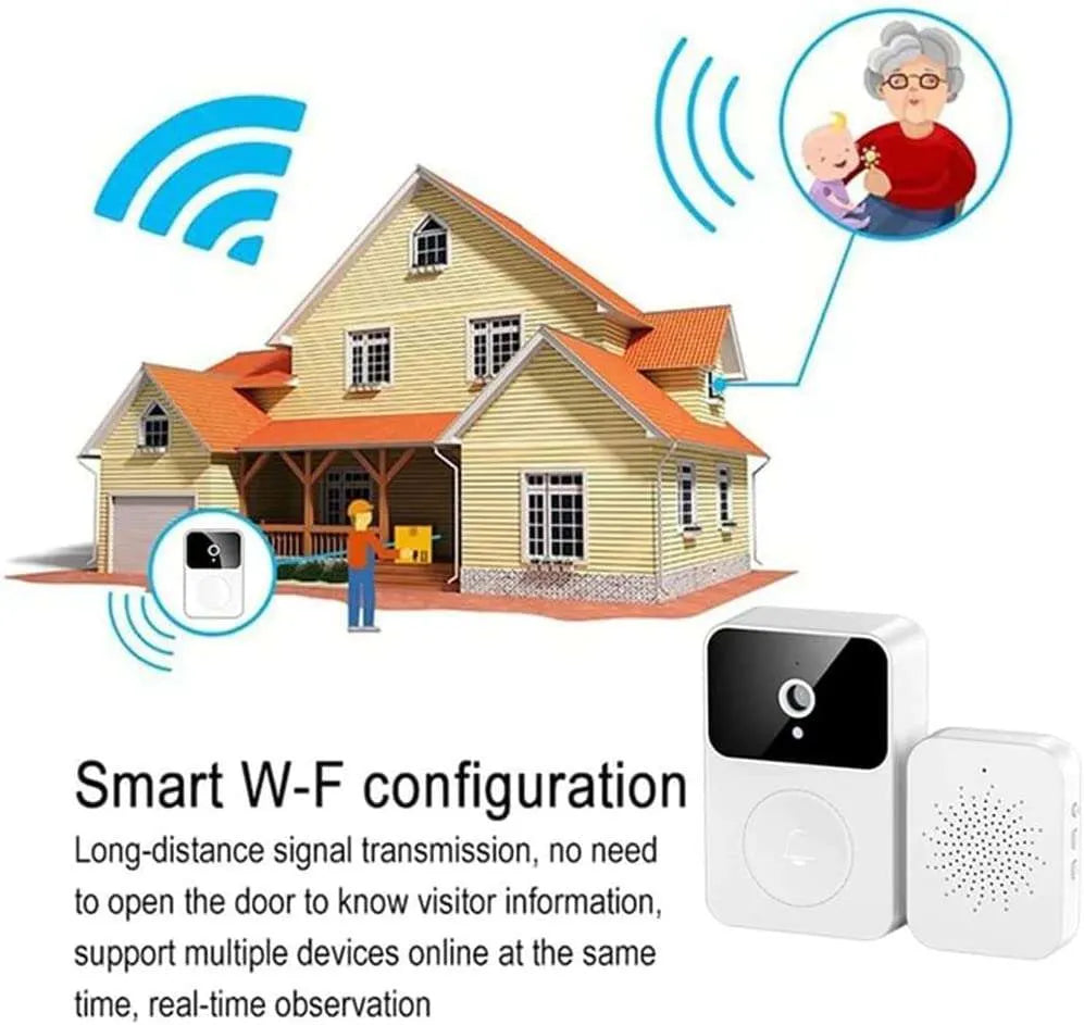 Timbre Inteligente WiFi con Cámara HD y Receptor Inalámbrico X9