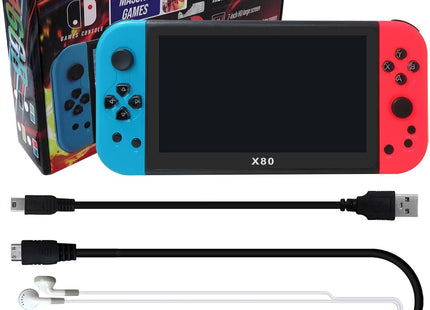Consola de Videojuegos X80 - Pantalla 7" 20,000+ Juegos Estilo Switch