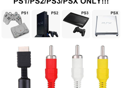 Cable AV Compuesto PS1/PS2/PS3/PSX