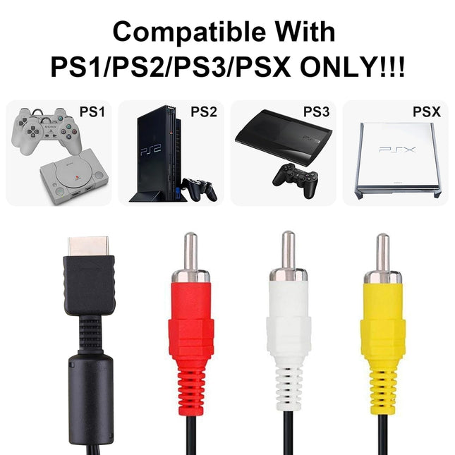 Cable AV Compuesto PS1/PS2/PS3/PSX