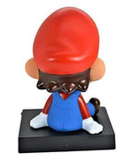 Bobblehead Super Mario con Soporte para Celular de Auto