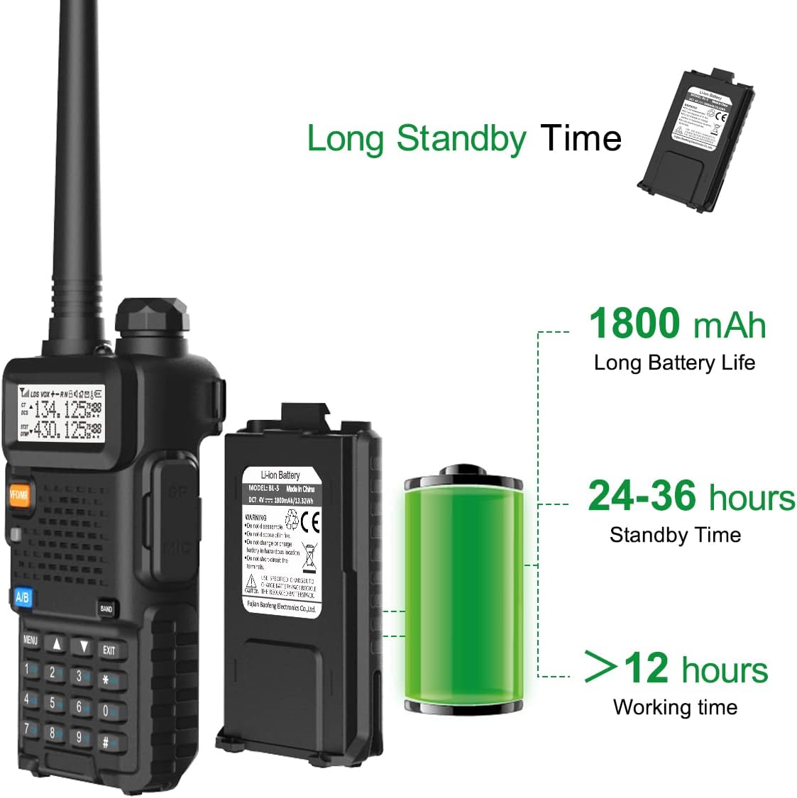 Baofeng UV-5R Radio Doble Banda Dos Vías VHF/UHF + Accesorios Completos