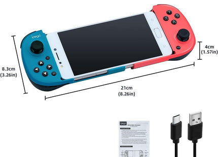Control Ipega PG-9217 Mando de Juego Bluetooth Telescópico, Compatible con Android, Windows PC, PS3, Nintendo Switch