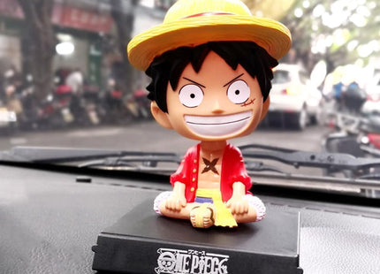 Bobblehead Luffy One Piece 12.5 cm - Soporte para Celular