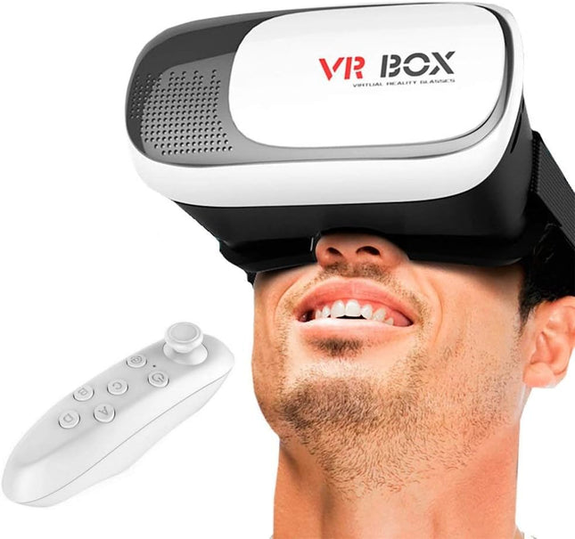 VR Box Lentes de Realidad Virtual para Smartphone con Control Remoto