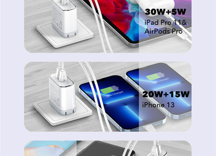 Cargador Iphone Carga Turbo LDNIO 35W PD Dual USB-C