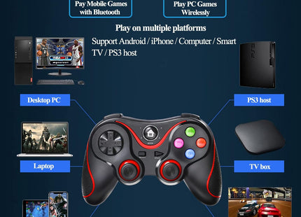 Gamepad V8 Wireless para Windows 7/8/10 PC/iPhone/Android/ PS3