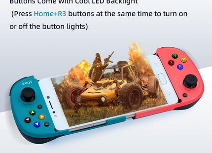 Control Ipega PG-9217 Mando de Juego Bluetooth Telescópico, Compatible con Android, Windows PC, PS3, Nintendo Switch