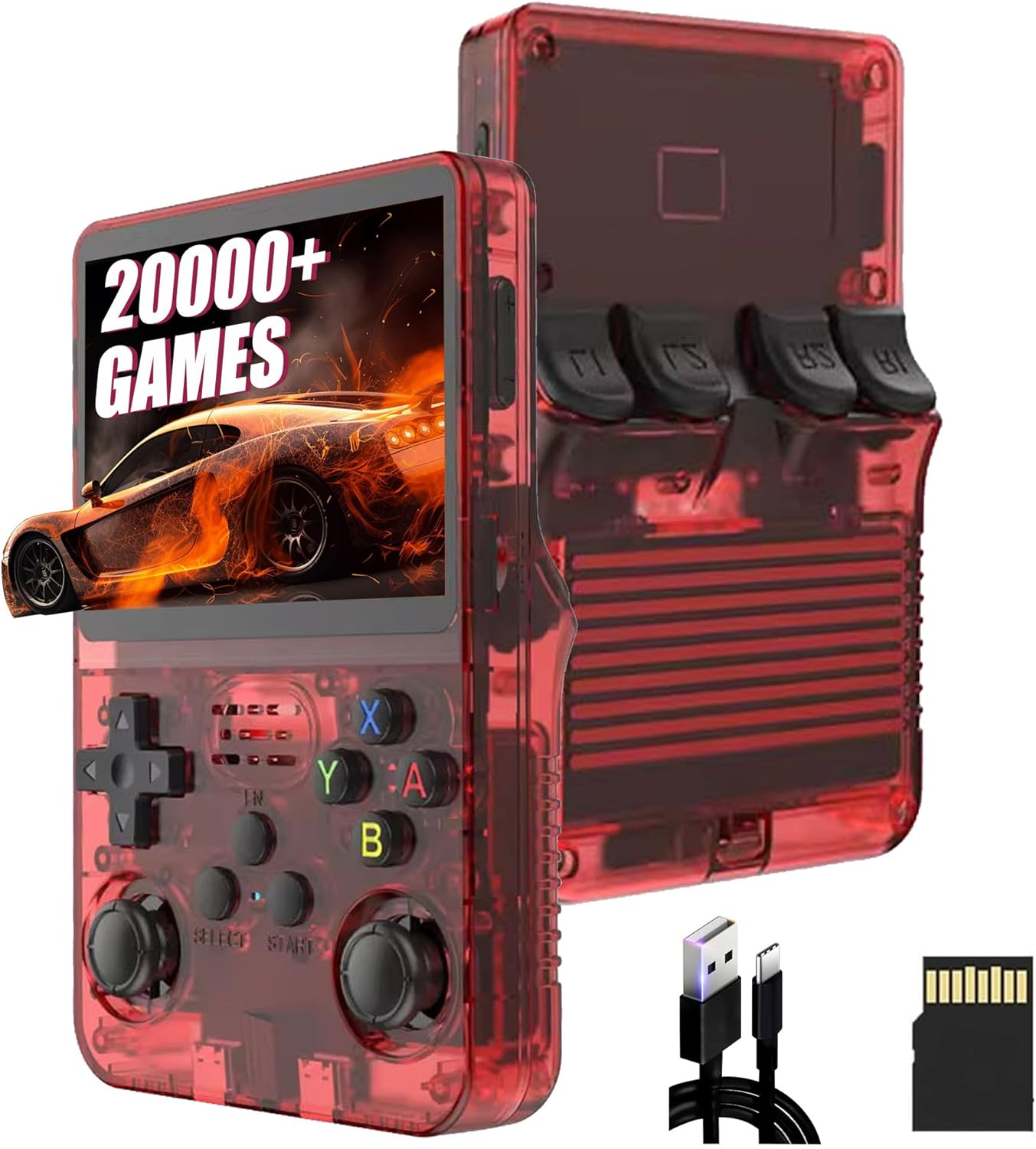 Consola Portátil Retro R36s 3.5" Roja
