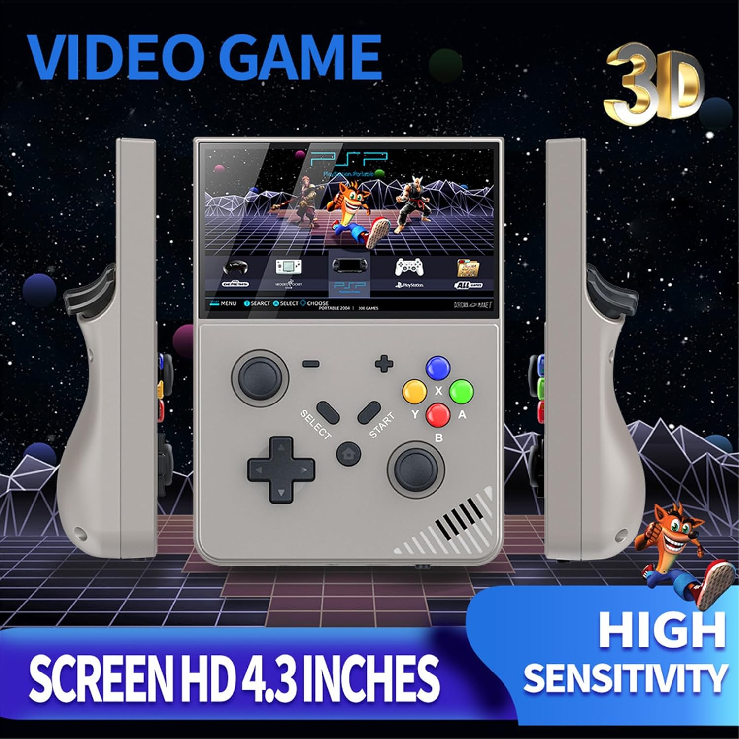 Consola de Juegos Portátil M18 - 20,000 Juegos + PS2 Pantalla 4.3"