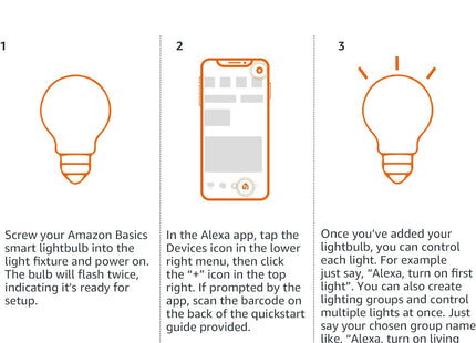 Bombilla LED Inteligente Amazon Basics A19 - 60W - Cambia Color - Compatible con Alexa