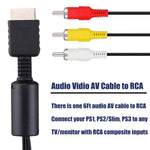 Cable AV Compuesto PS1/PS2/PS3/PSX