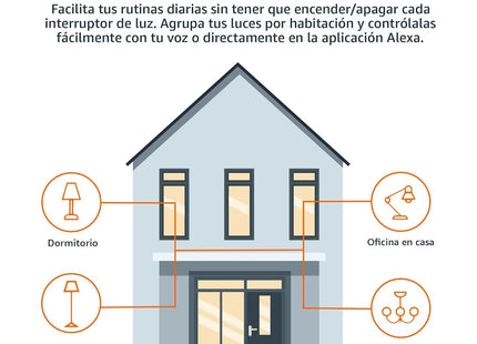 Bombilla LED Inteligente Amazon Basics A19 - 60W - Cambia Color - Compatible con Alexa
