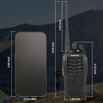 Baofeng Walkie Talkies 888S Recargables Largo Alcance + Auriculares - 16 Canales (2 Unidades)