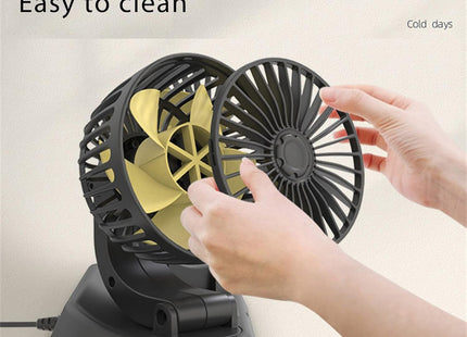 Ventilador Doble para Auto 12V - Dual Fan con Cable Encendedor de Cigarrillos