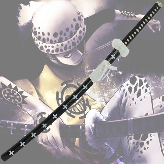 Katana Kikoku de Trafalgar Law Hoja Acero + Vaina - One Piece 100cm