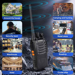 Baofeng Walkie Talkies 888S Recargables Largo Alcance + Auriculares - 16 Canales (2 Unidades)