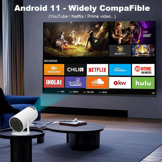 Proyector 4K Portátil Android HY300